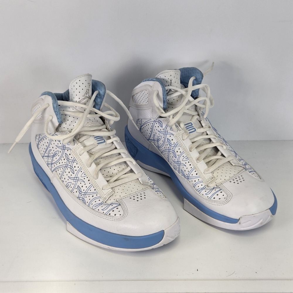 Nike‎ Air Jordan Shoes Mens 10.5 White Blue Icons Basketball Sneakers Classic